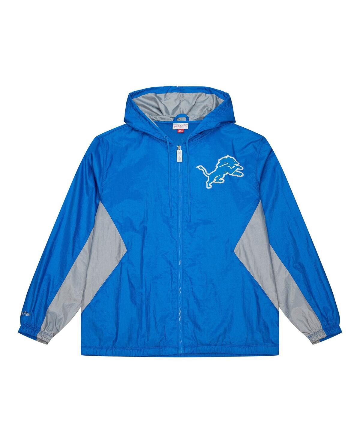 Мужская синяя ветровка Detroit Lions Playmaker на молнии