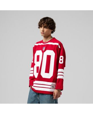 Mitchell & Ness - Men's&nbsp;Jerry Rice Scarlet San Francisco 49ers Maxed Out Fashion Hockey Jersey
