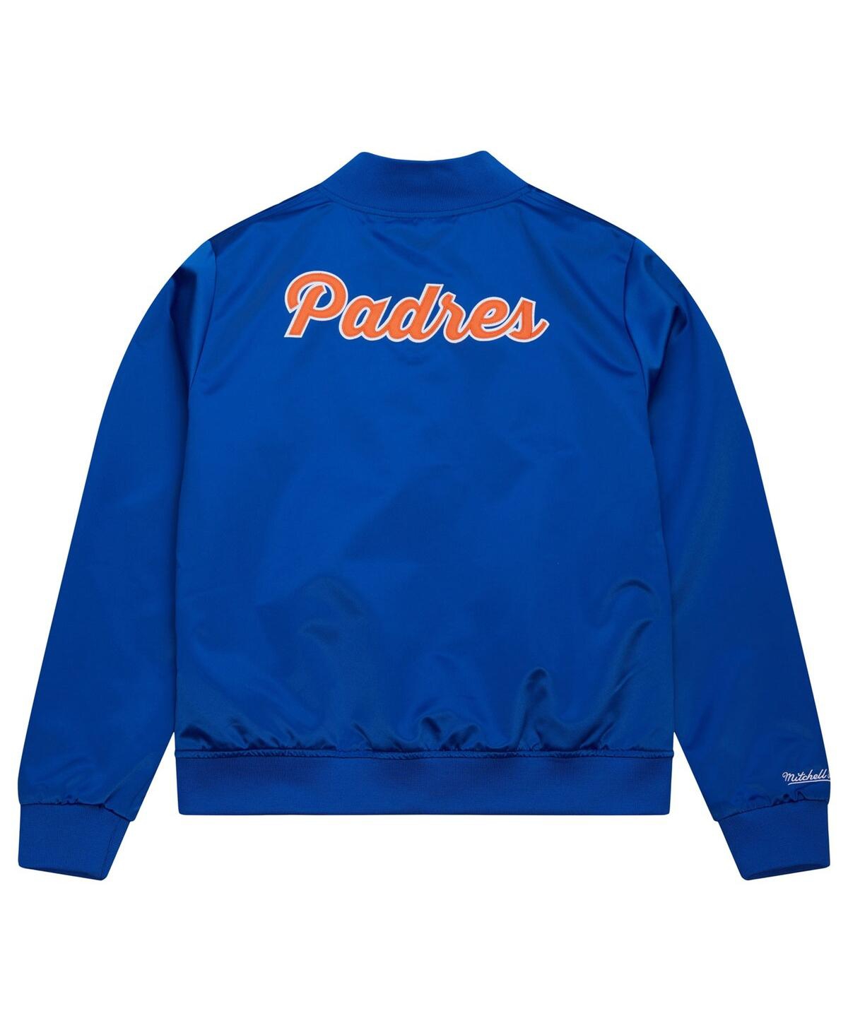 Mitchell & Ness Women's Blue San Diego Padres Cooperstown Collection Full-snap Satin Jacket In Blue