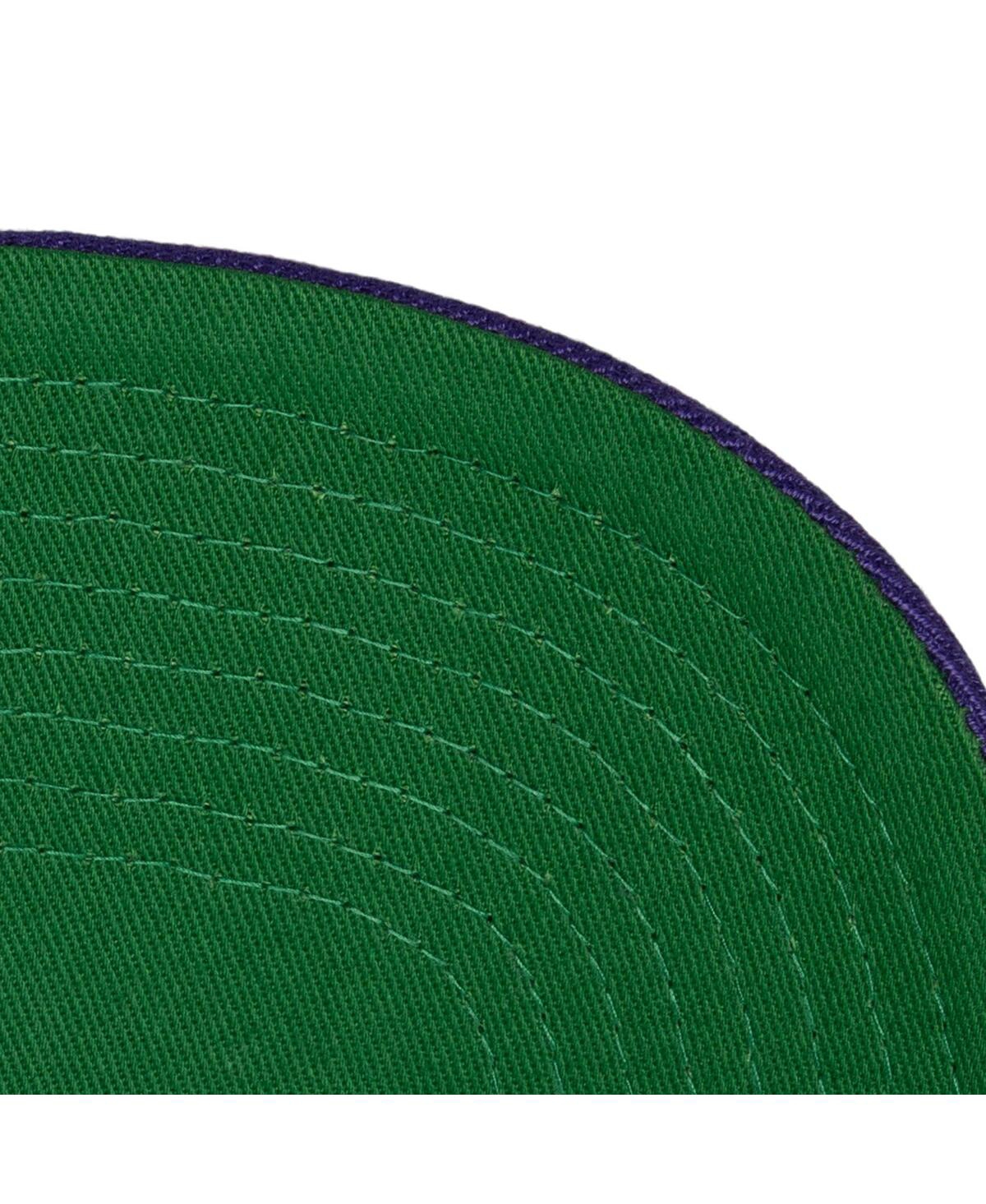 Mitchell & Ness Men'sâ Cream/purple Sacramento Kings Nba Champions Soul Legacy Defined Pro Crown Snapback Hat In Neutral