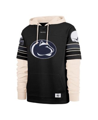 Men's Black Penn State Nittany Lions Split Zone Cornerback Lacer Pullover Hoodie