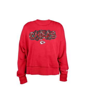 Girls Red Kansas City Chiefs Flip Sequin Sweatshirt