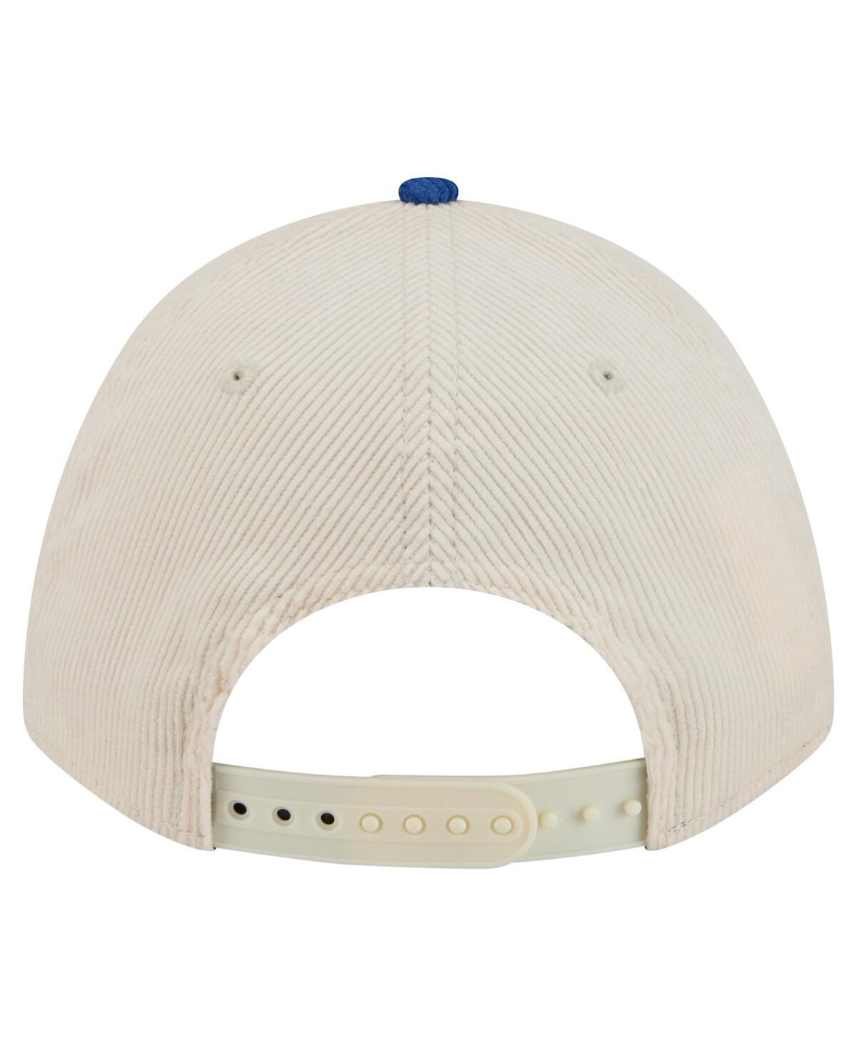 New Era Men's Cream/royal New York Mets Sided Corduroy 9forty A-frame Adjustable Hat In Multi