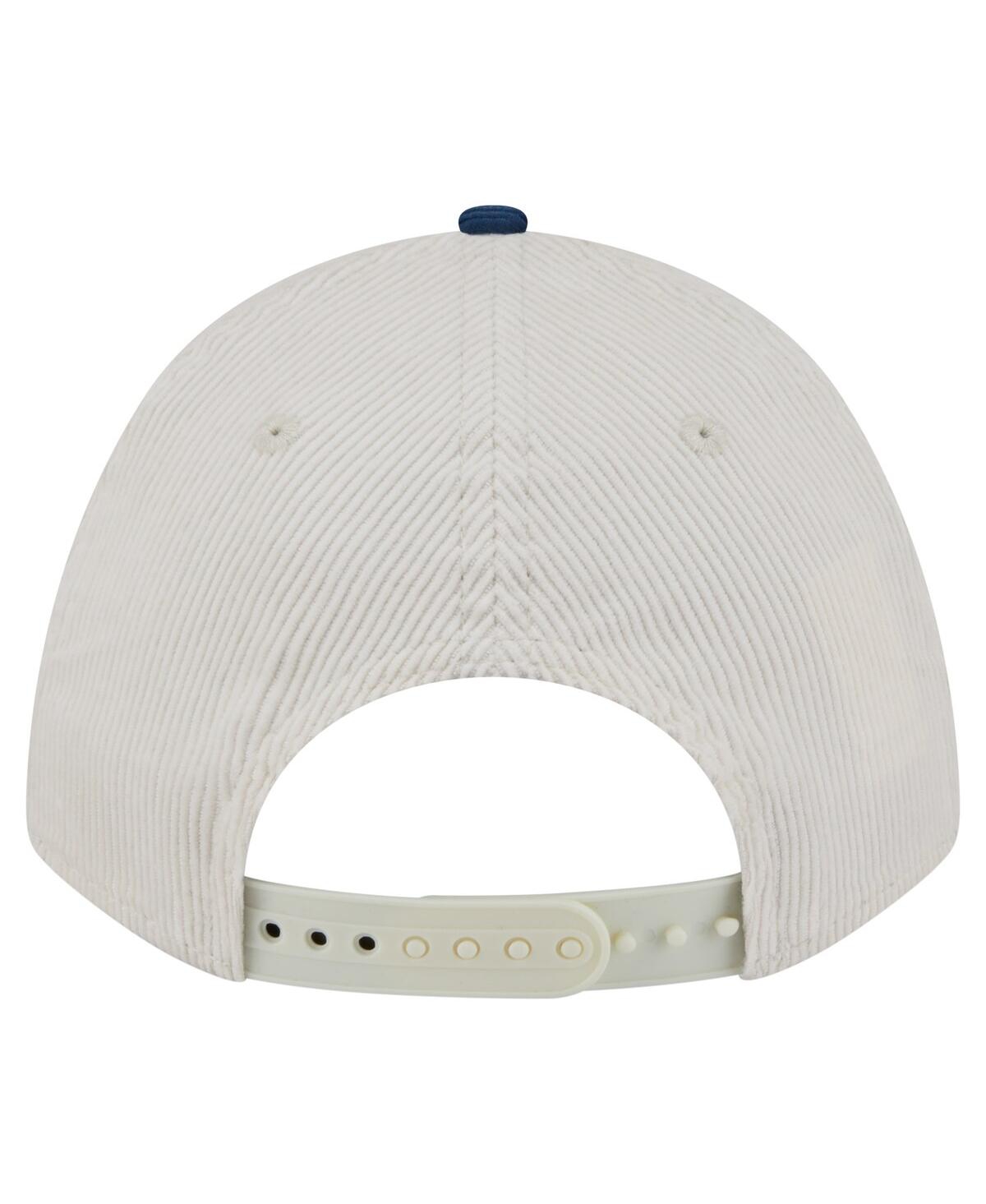 New Era Men's Cream/navy Dallas Cowboys Sided Corduroy 9forty A-frame Adjustable Hat In Multi