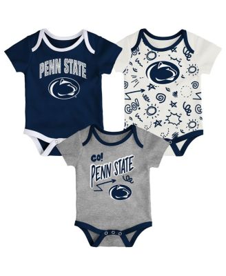 Outerstuff - Baby Boys and Girls 3-Pack Penn State Nittany Lions All Day Play Bodysuit Set