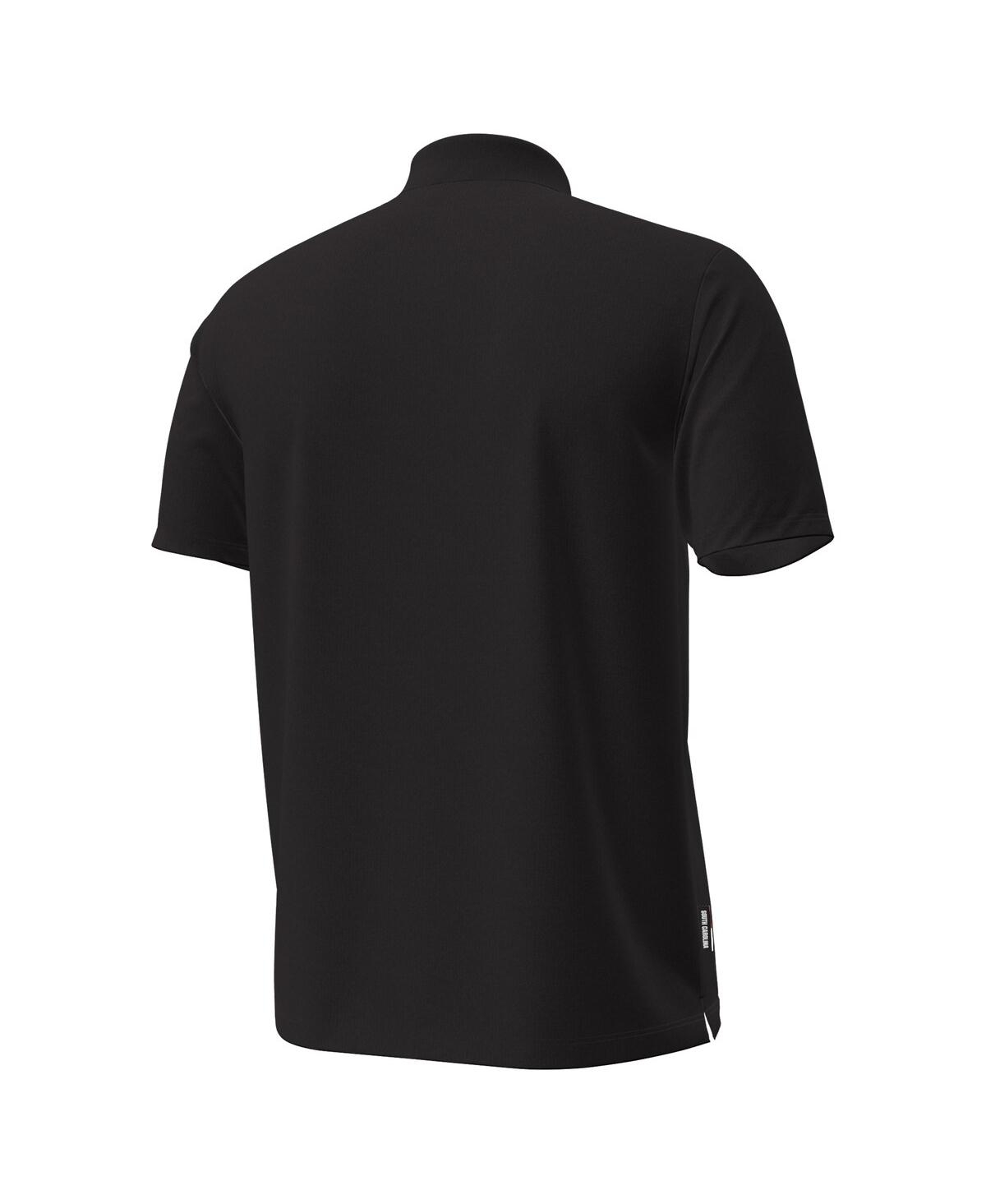 Under Armour Men's Black South Carolina Gamecocks Performance Drive Chest Stripe Polo Shirt In Black
