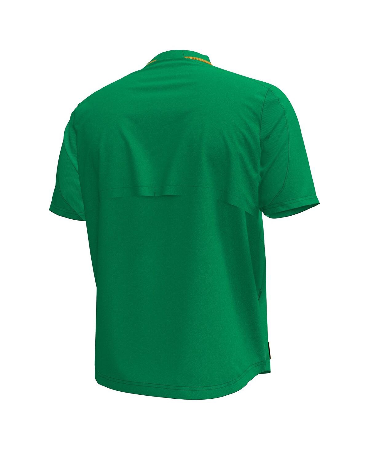 Under Armour Men's Green Notre Dame Fighting Irish Motivate Quarter-zip Performance Sweatshirt In Green