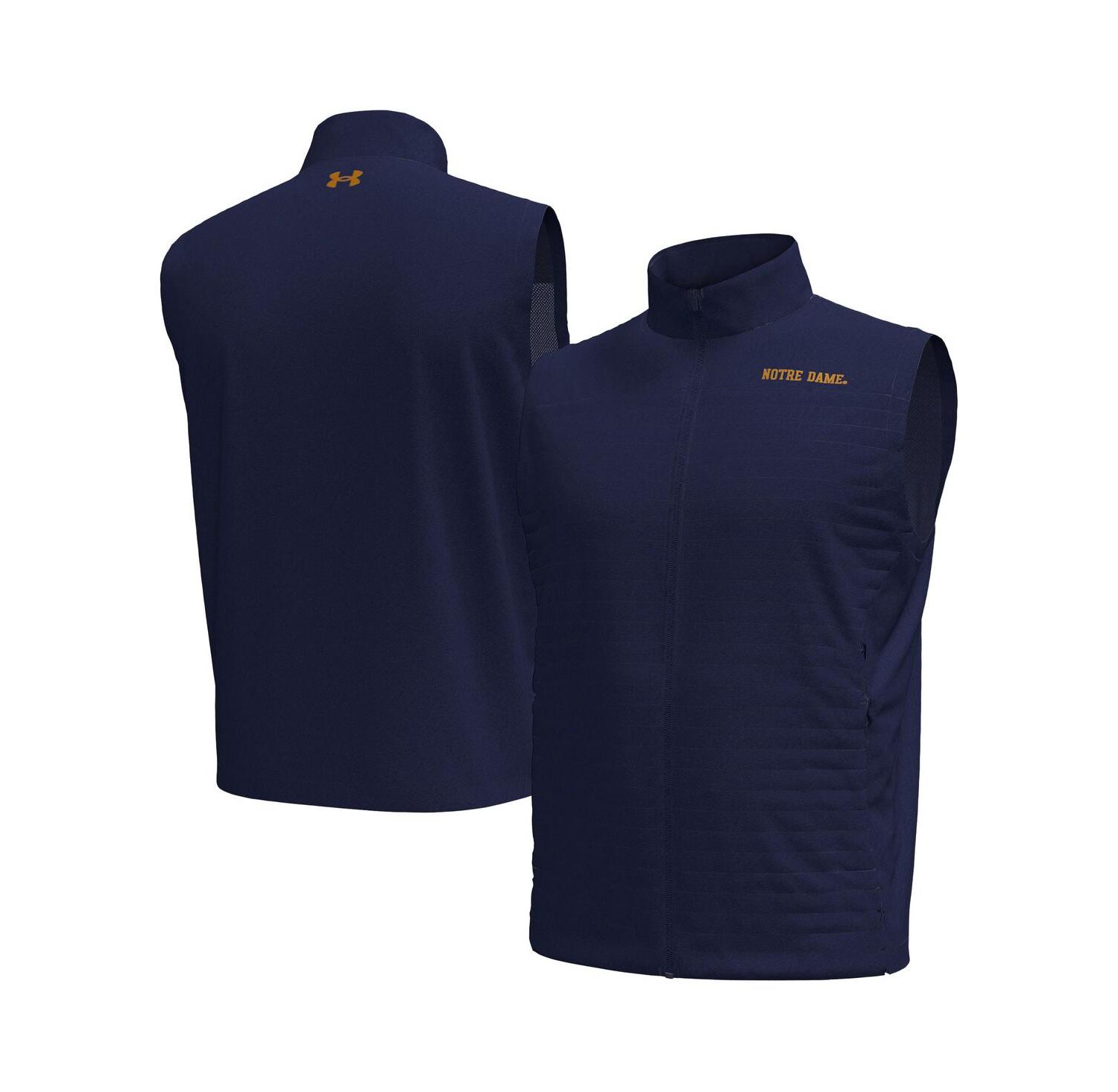 Men's Navy Notre Dame Fighting Irish Drive Pro Storm Full-Zip Sweater Vest
