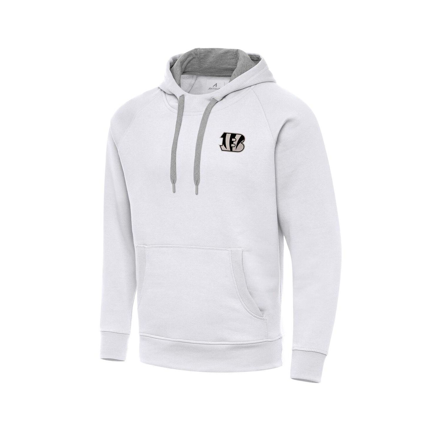 Men's White Cincinnati Bengals Brushed Carbon Victory Pullover Hoodie