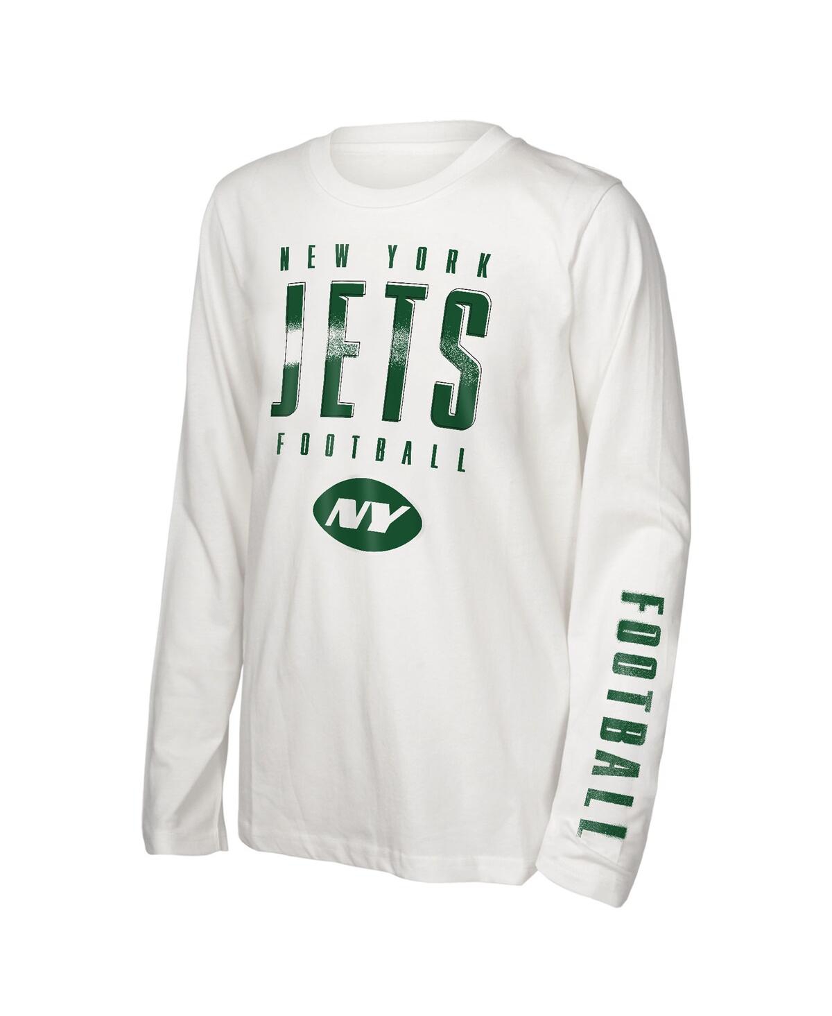 Outerstuff Big Boys And Girls New York Jets The Mix Combo T-shirt Set In Green