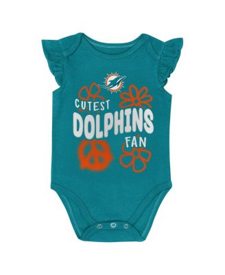 Baby Girls 2-Piece Miami Dolphins The Sunshine Bodysuit Set