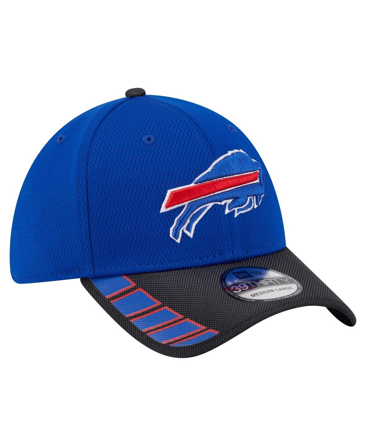 New Era Men's Royal Buffalo Bills Visor Hit 39thirty Flex Hat In Blue