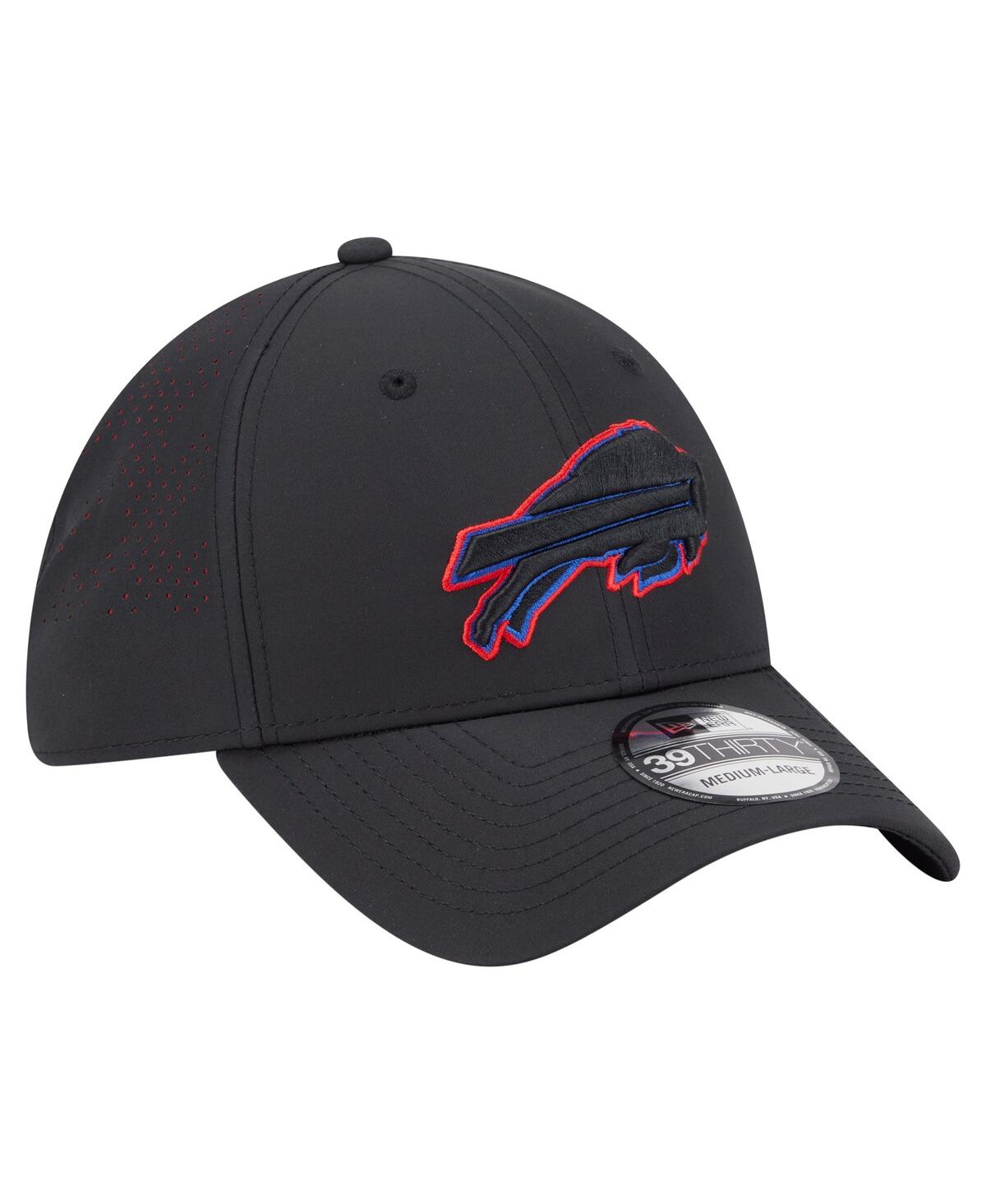 New Era Men's Black Buffalo Bills Night 39thirty Flex Hat In Black