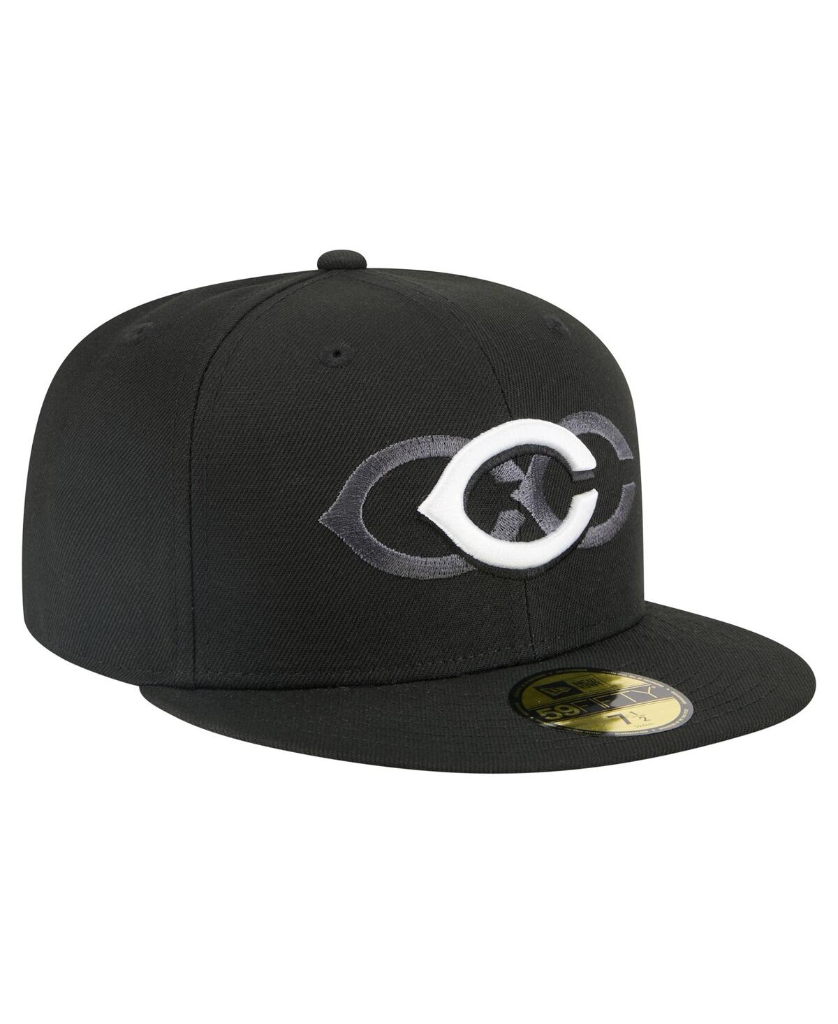New Era Men's Black Cincinnati Reds Tri-hit 59fifty Fitted Hat In Black