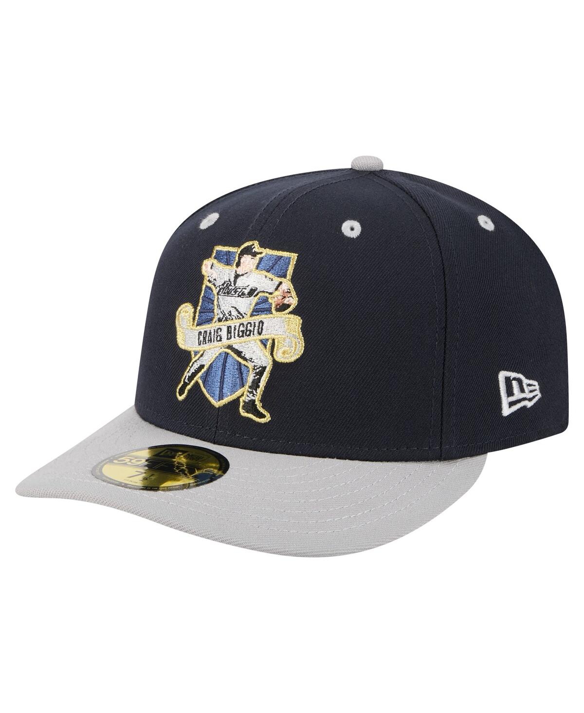 New Era Men's Craig Biggio Navy Houston Astros 59fifty Fitted Hat In Blue