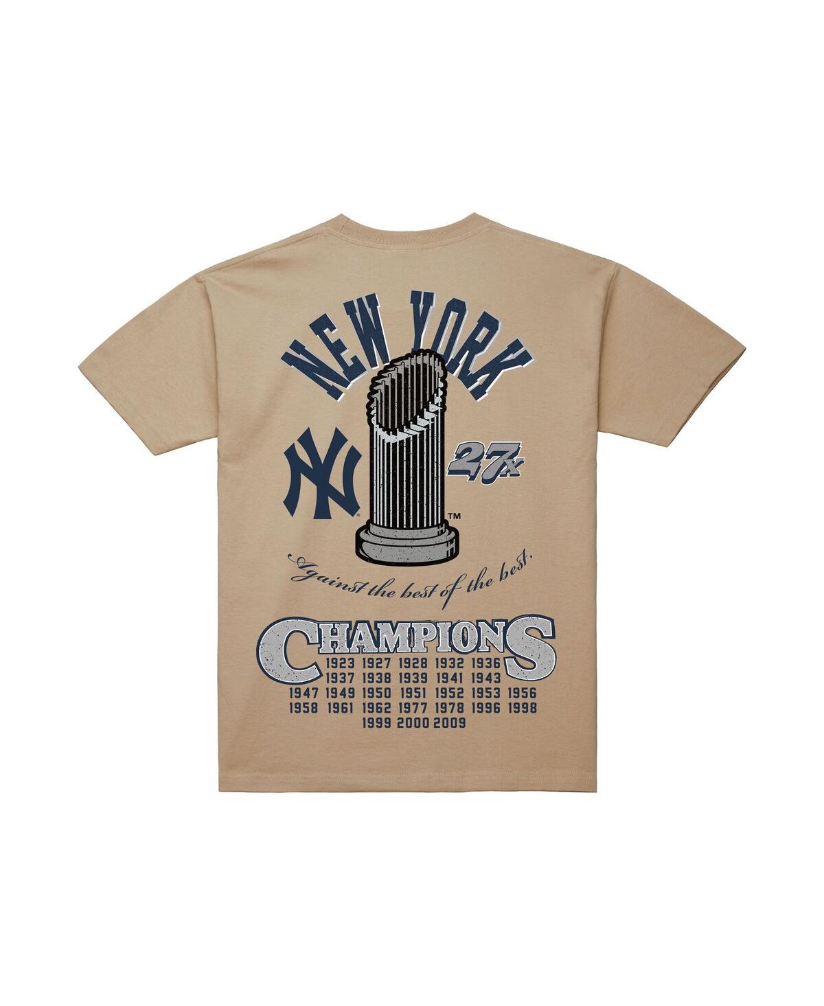Mitchell & Ness Men'sâ Cream New York Yankees Legacy Defined T-shirt In Neutral