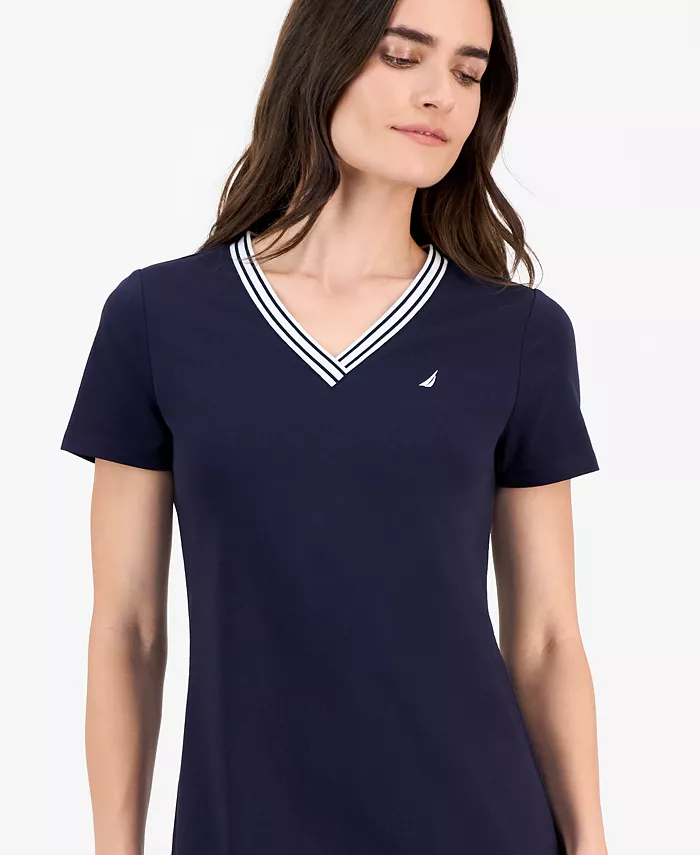Nautica Women's V-Neck T-Shirt Dress - thumbnail 2