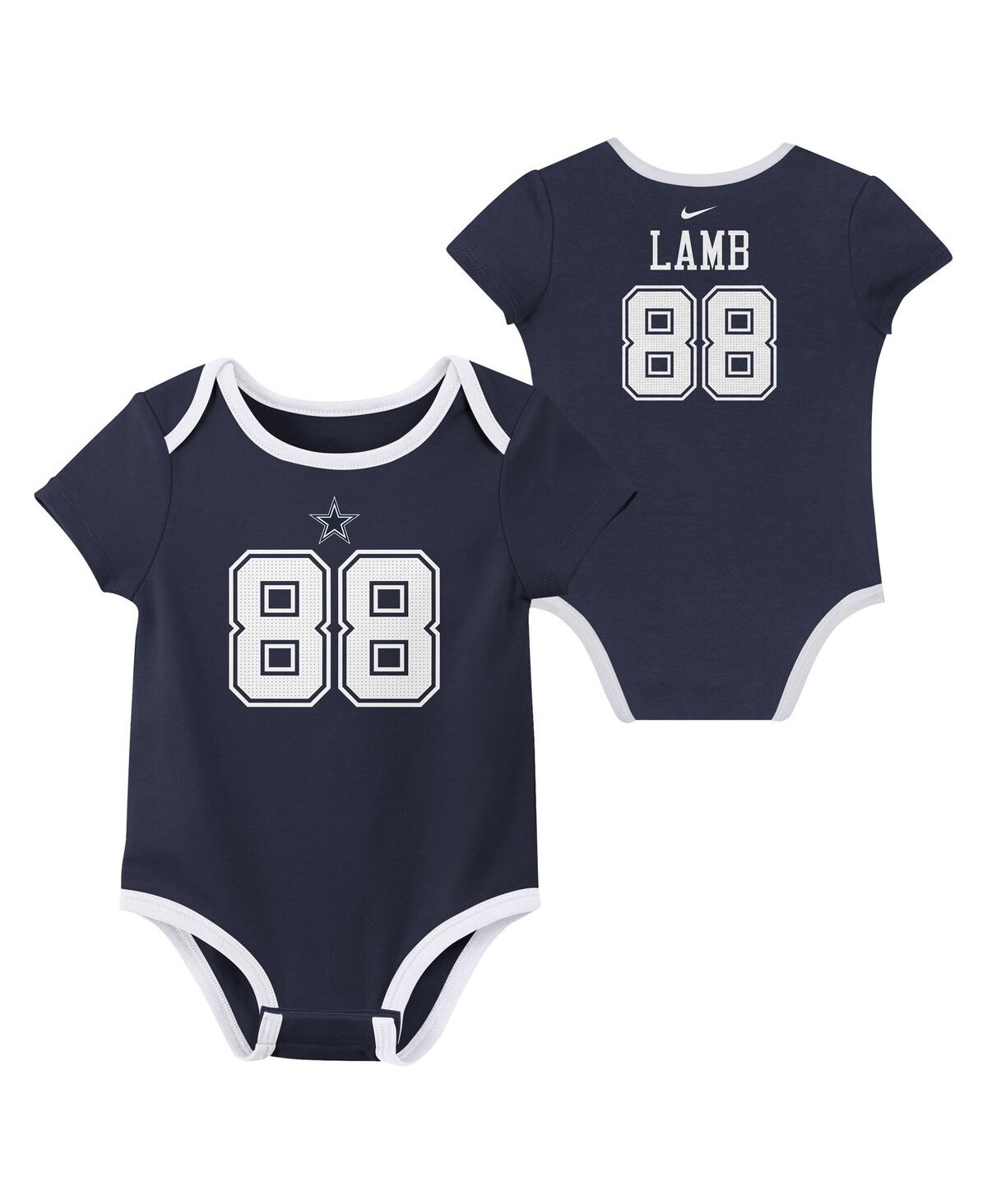 Nike Baby Boys And Girls 3-pack Ceedee Lamb Dallas Cowboys Name Number Bodysuit Set In Gray