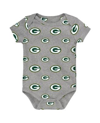 Newborn 3-Piece Green Bay Packers Little Tike Bodysuit Set