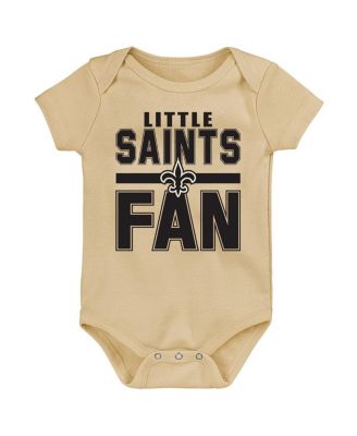 Newborn 3-Piece New Orleans Saints Little Tike Bodysuit Set