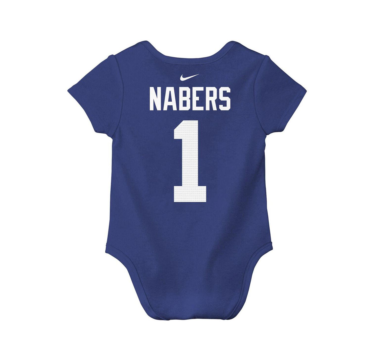 Baby Boys and Girls Malik Nabers Royal New York Giants Player Name & Number Bodysuit