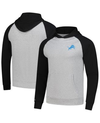 Men's Heather Gray/Black Detroit Lions Urgent Pullover Hoodie