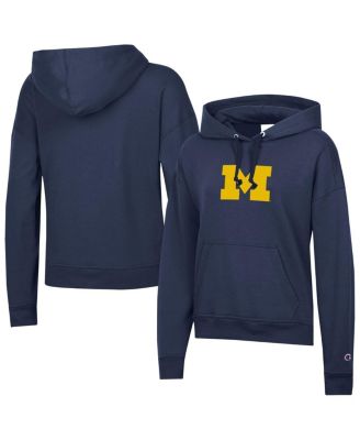 Champion - Women's Navy Michigan Wolverines Powerblend Fleece Hoodie