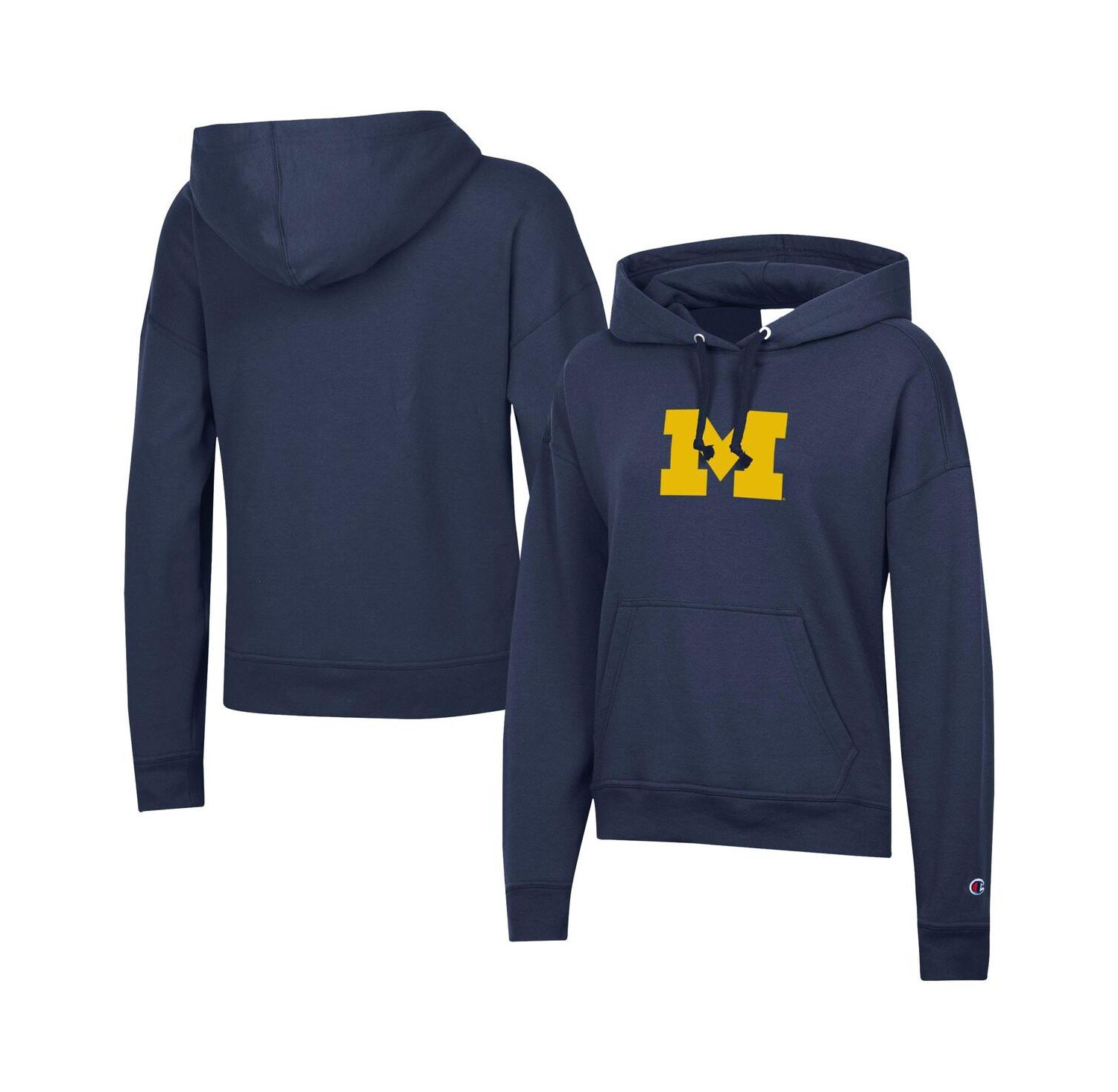Women's Navy Michigan Wolverines Power Blend Fleece Hoodie