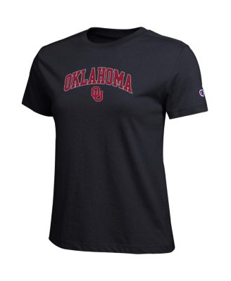 Women's Black Oklahoma Sooners Arched Over Logo T-Shirt