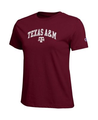 Women's Maroon Texas A & M Aggies Arched Over Logo T-Shirt