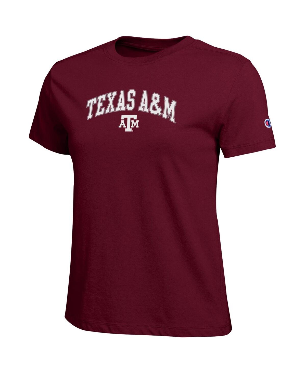 Champion Women's Maroon Texas A & M Aggies Arched Over Logo T-shirt In Red