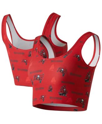 Concepts Sport - Women's Red Tampa Bay Buccaneers Mosaic Allover Print Bralette