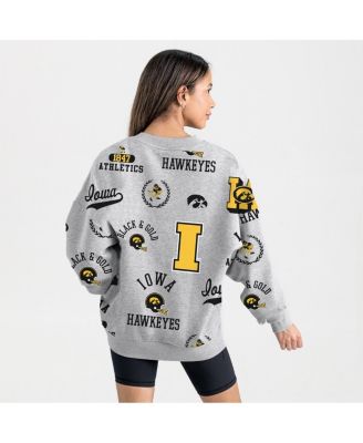 Women's Gray Iowa Hawkeyes Always on Repeat Fleece Sweatshirt