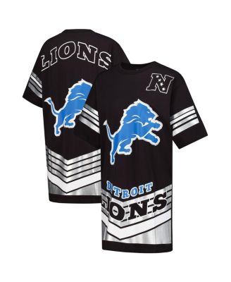 Women's Black Detroit Lions Perfect Score Vintage T-Shirt Dress
