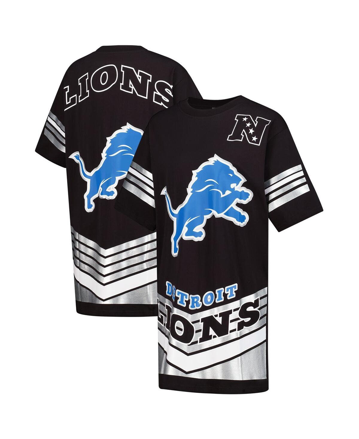 Gameday Couture Women's Black Detroit Lions Perfect Score Vintage T-shirt Dress