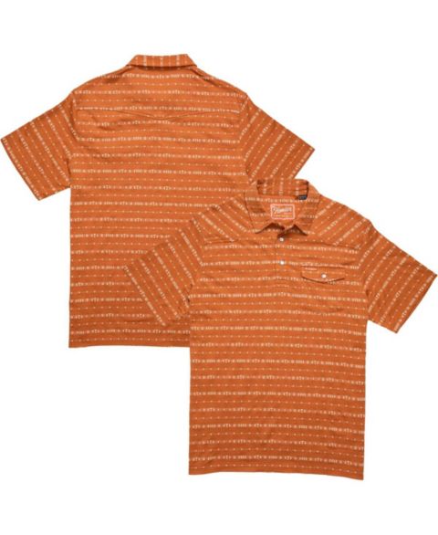 Мужское поло Howler Brothers Texas Orange Texas Longhorns Jacquard Ranchero Polo Shirt