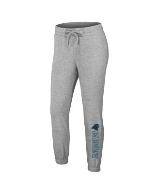 Women's 2-Piece Heather Gray Carolina Panthers Knit Long Sleeve Tri-Blend T-Shirt and Pants Sleep Set