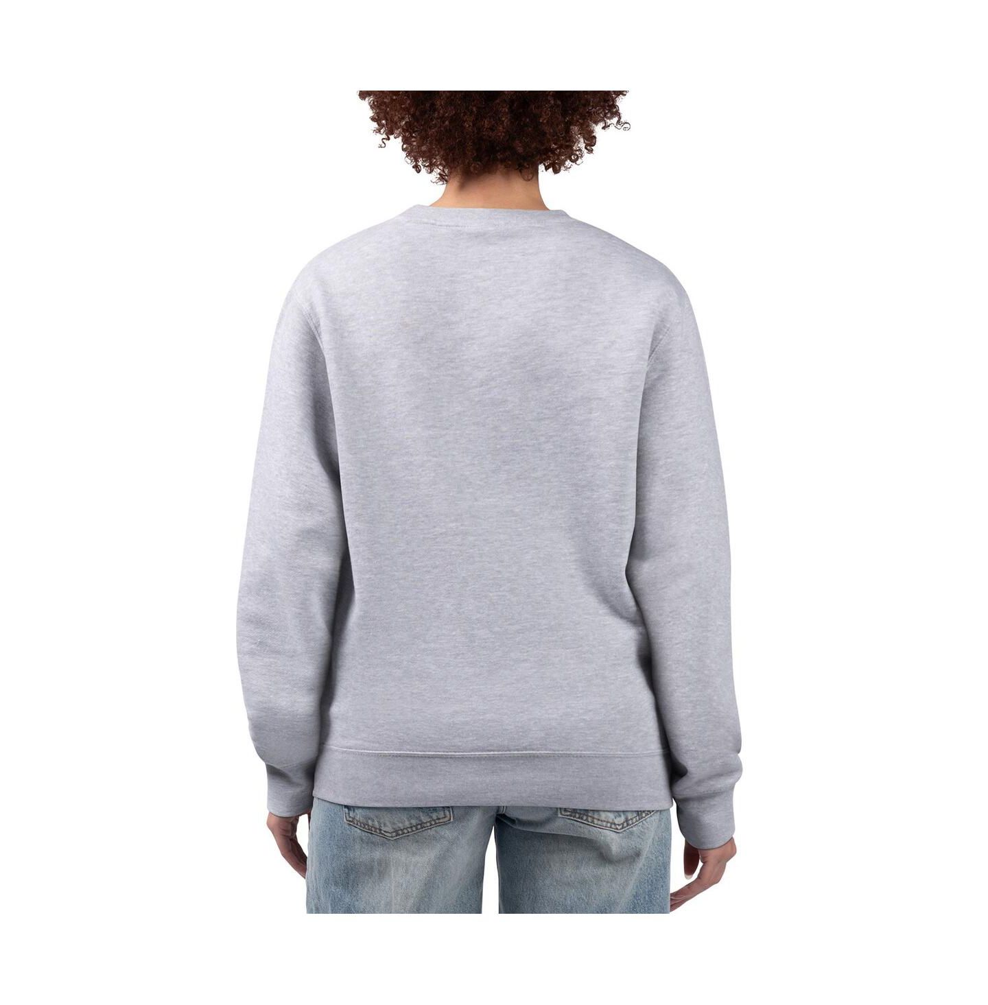 Женский свитшот G-III 4Her by Carl Banks Heather Gray Buffalo Bills Football Logo Graphic Fleece Tri-Blend Pullover — фото 2