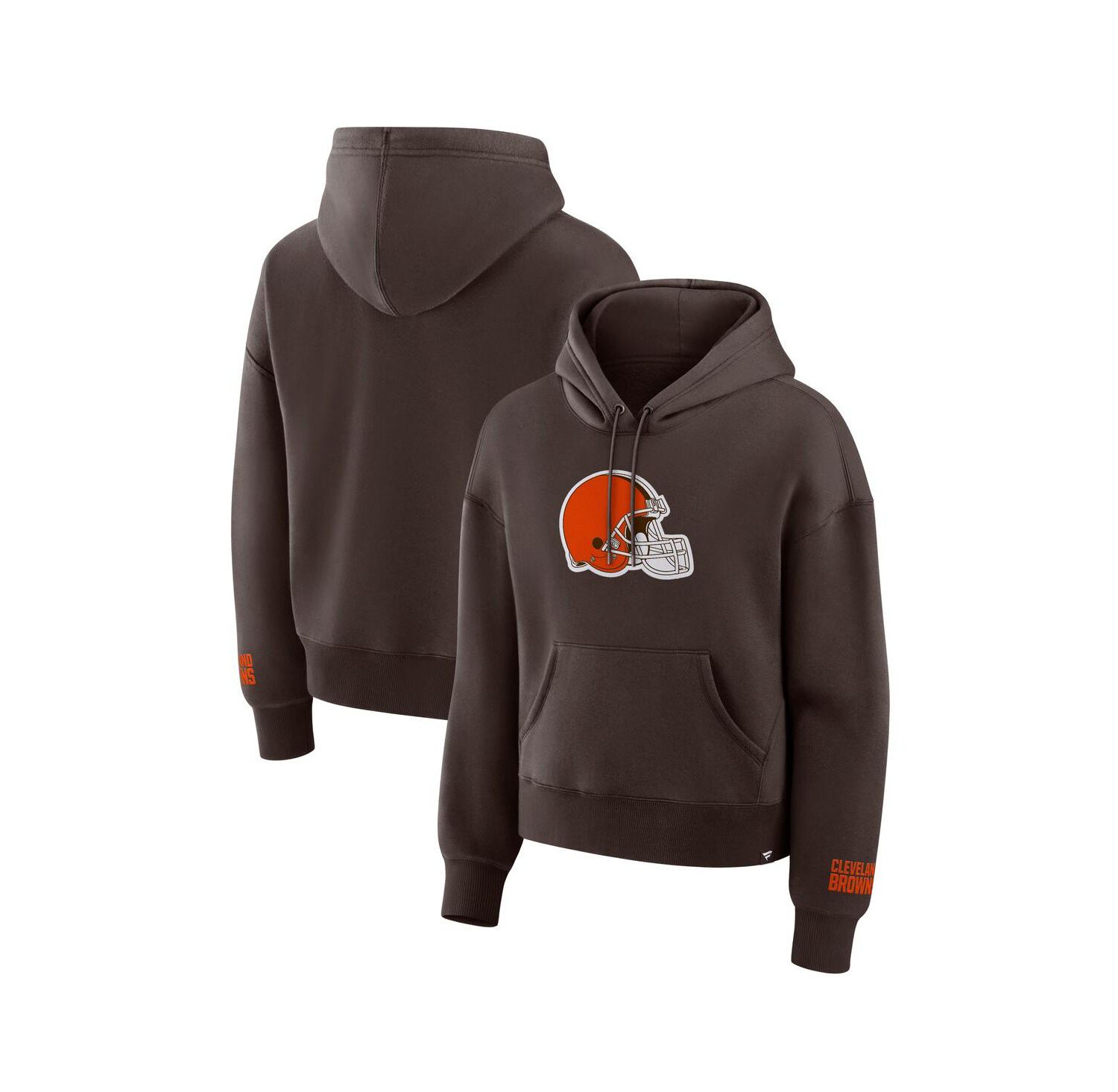 Women's Brown Cleveland Browns Legacy Fleece Pullover Hoodie