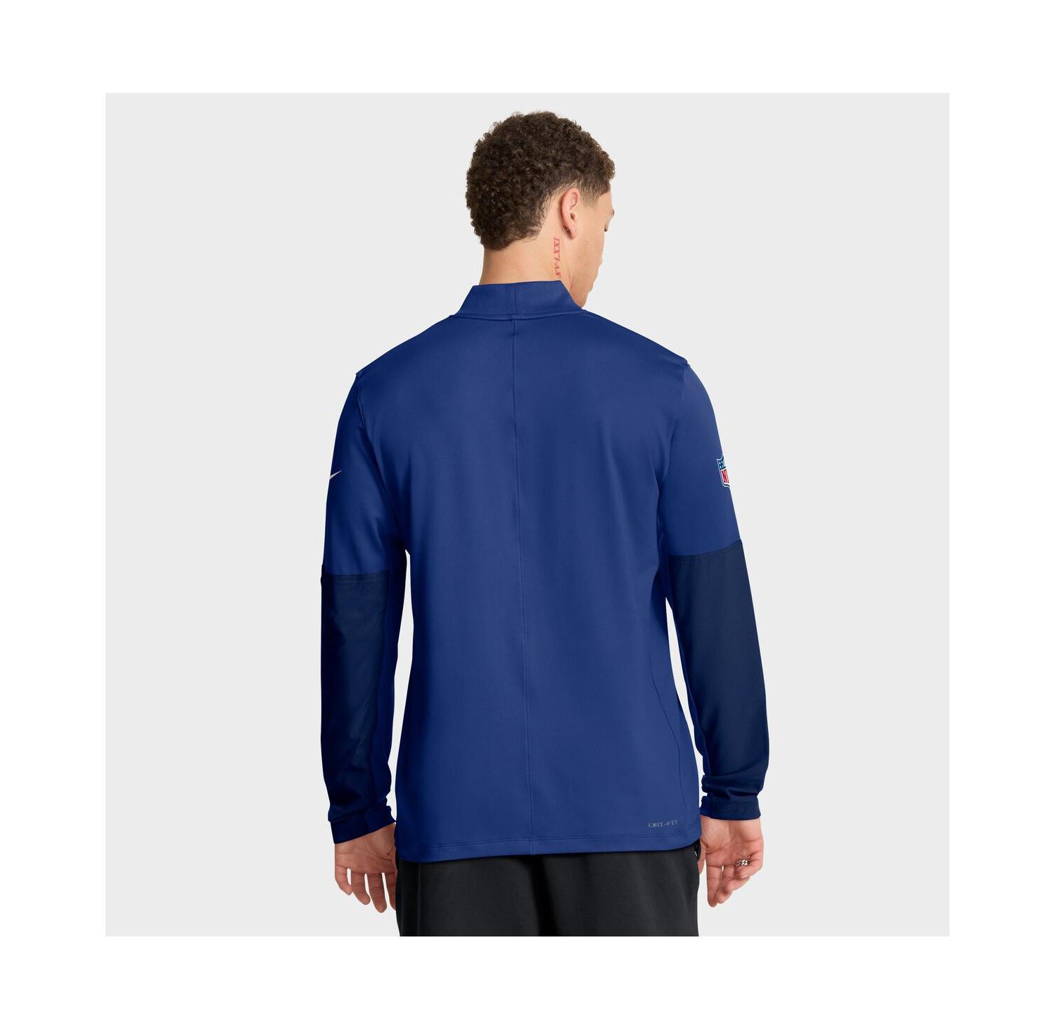 Men's Royal New York Giants Sideline Dri-FIT Half-Zip Pullover Hoodie