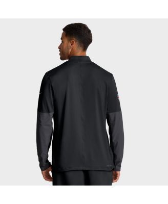 Men's Black Pittsburgh Steelers Sideline Dri-FIT Half-Zip Pullover Hoodie