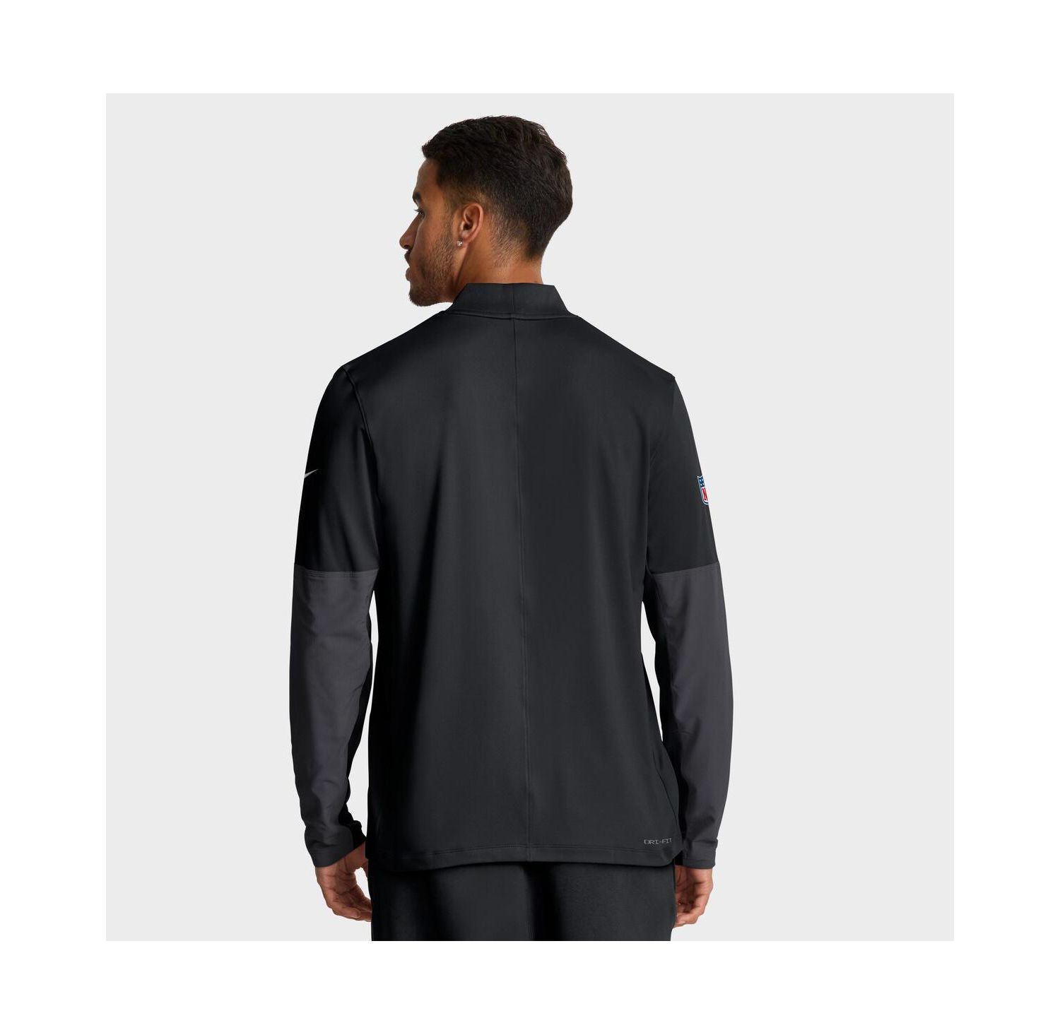 Men's Black Pittsburgh Steelers Sideline Dri-FIT Half-Zip Pullover Hoodie