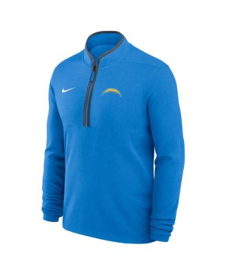 Men's Powder Blue Los Angeles Chargers Lightweight Victory Dri-FIT Half-Zip Pullover Hoodie