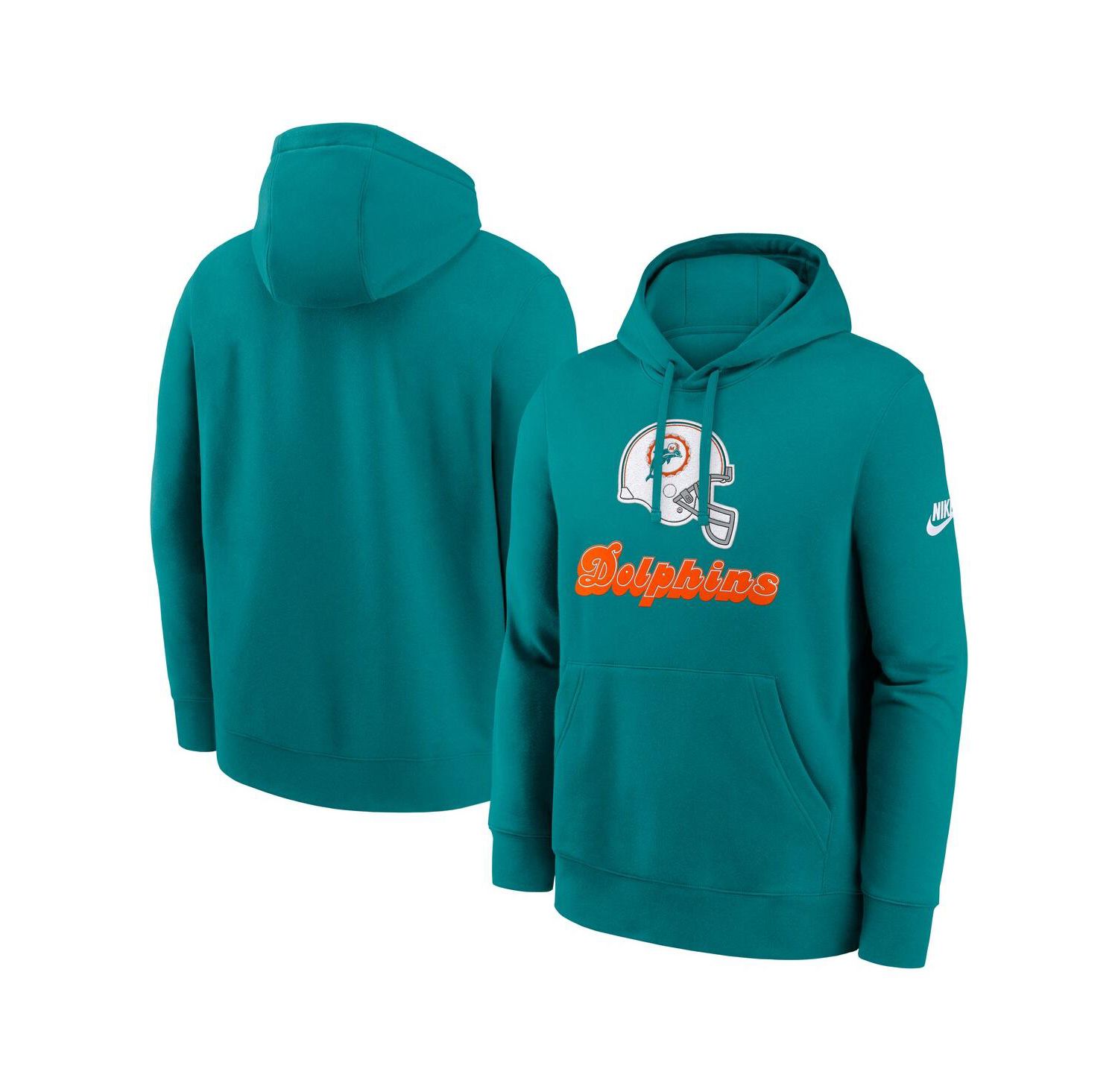 Men's Aqua Miami Dolphins Best Season Rewind Club Pullover Hoodie