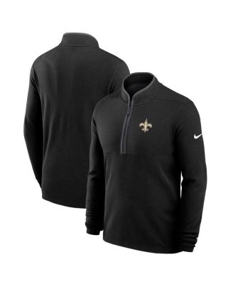 Nike - Men's Black New Orleans Saints Lightweight Victory Dri-FIT Half-Zip Pullover Hoodie