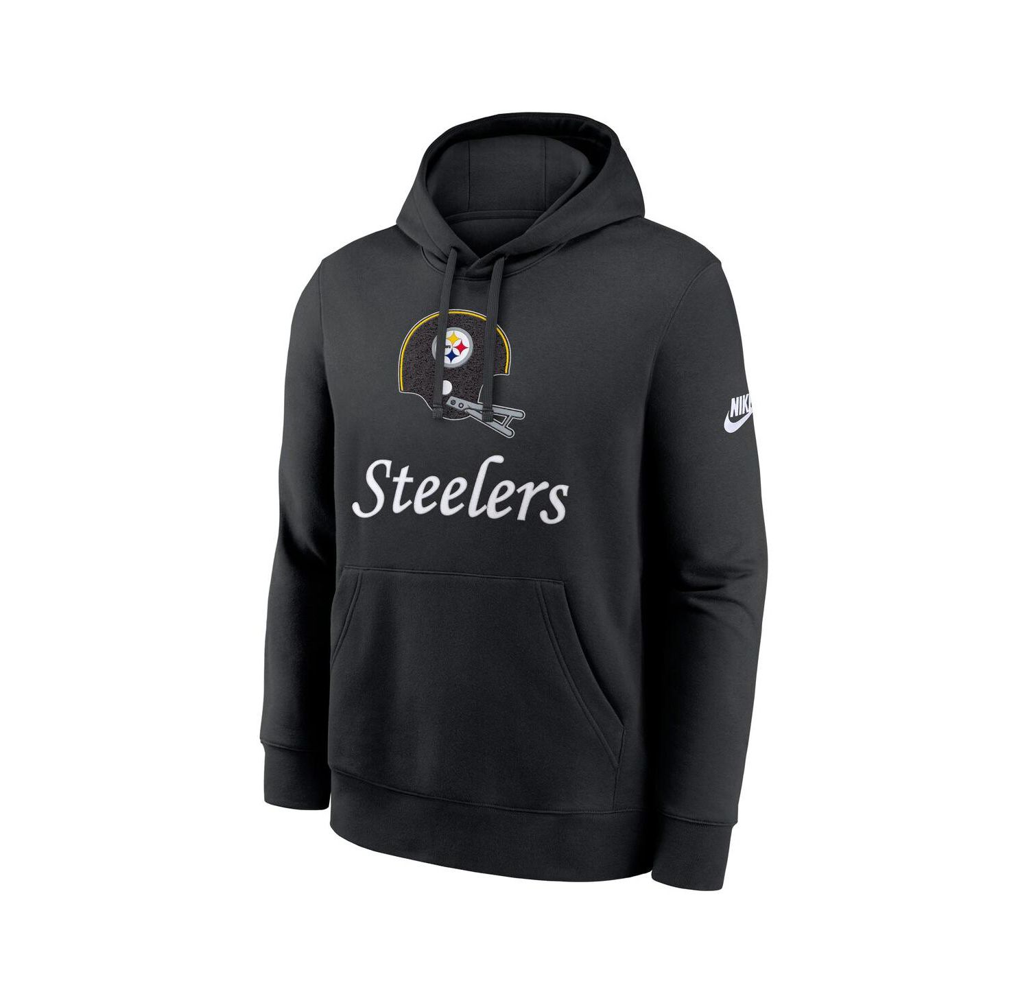 Men's Black Pittsburgh Steelers Best Season Rewind Club Pullover Hoodie