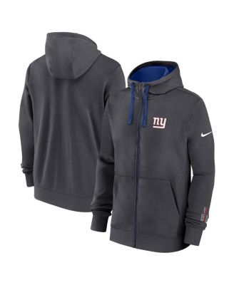 Nike - Men's Anthracite New York Giants Primetime Club Full-Zip Hoodie