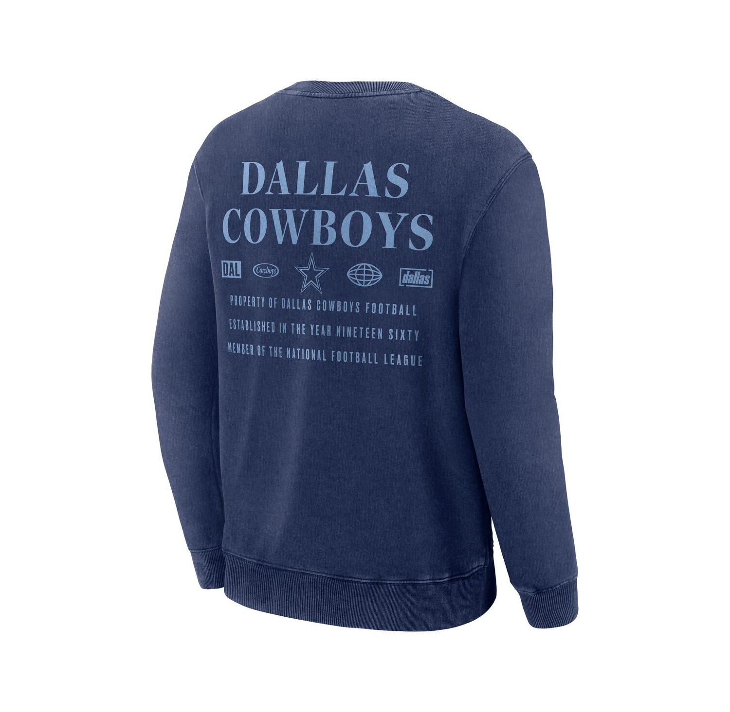 Men's Navy Dallas Cowboys Deep Route Pullover Sweatshirt