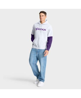 Men's White Minnesota Vikings Helmet Alt Pullover Hoodie