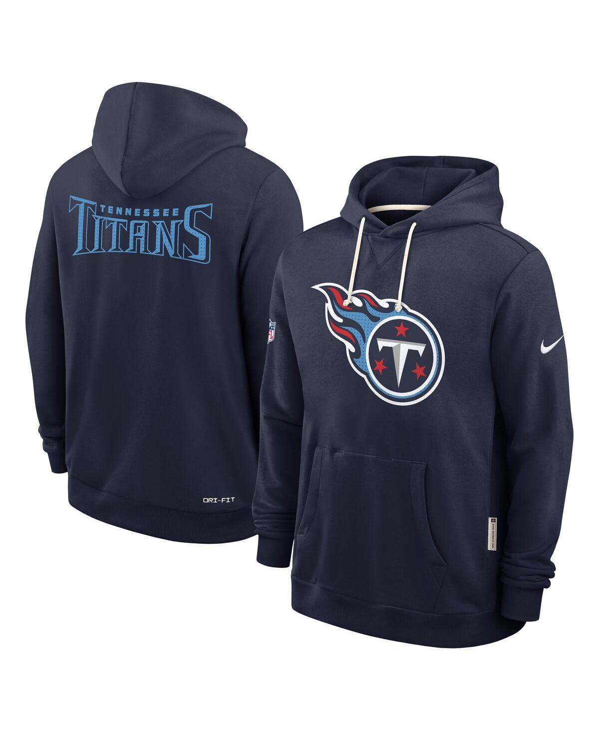 Nike Tennessee Titans Initial Home Sideline  Men's Dri-fit Nfl Pullover Hoodie In Blue